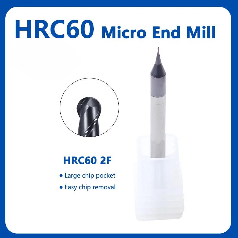 HRC60 ũ   , TiAIN ũ ÷ 4mm ũ и Ŀ, Mirco ī̵ CNC  Ʈ, 2 ÷Ʈ, 0.2-0.9mm, 1PC